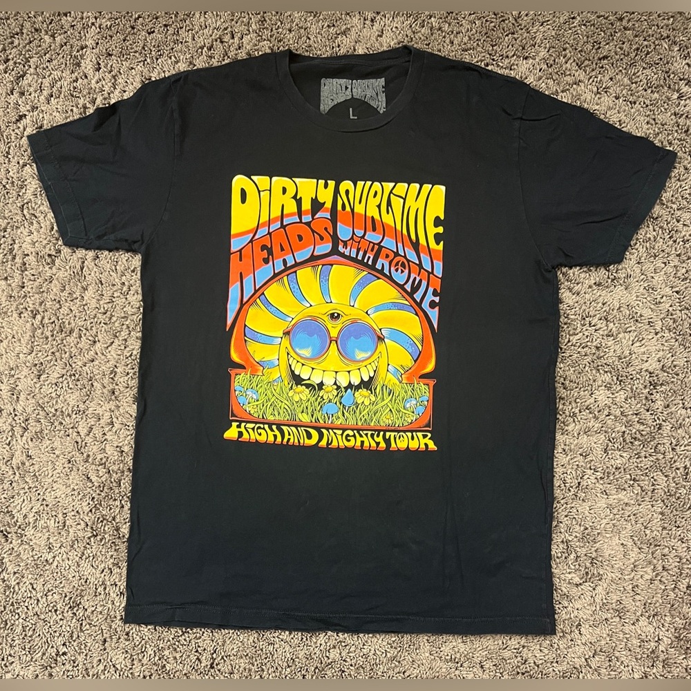 Dirty Heads & Sublime with Rome TShirt Adult Size Large Blue High Mighty Tour
